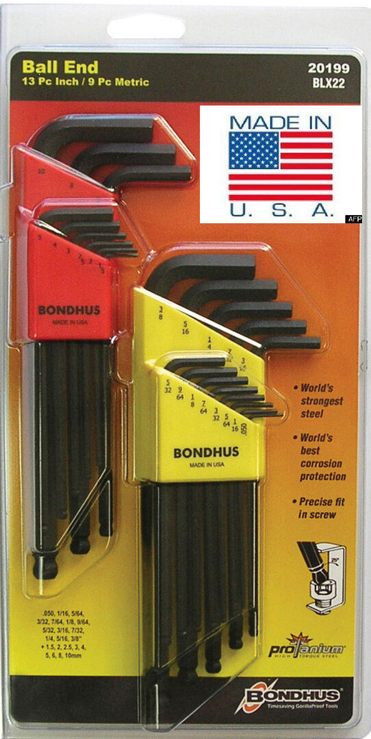 Bondhus Standard/Metric L-Wrench Bundle