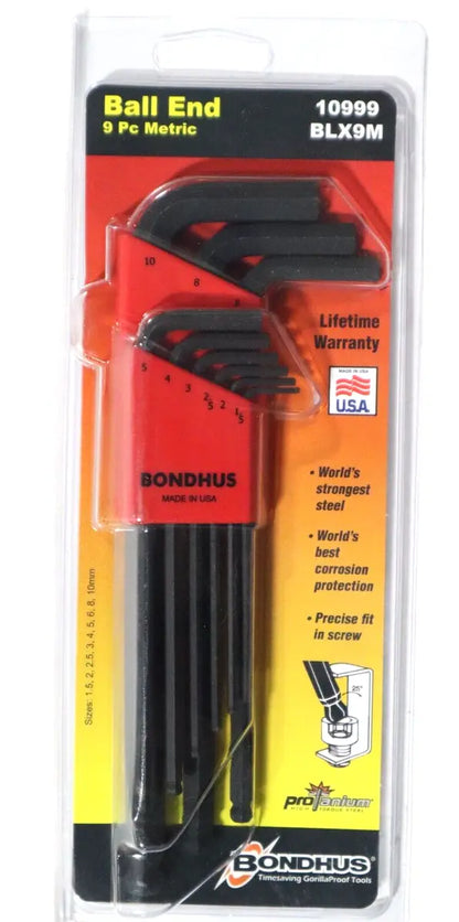 Bondhus Metric Ball End L-Wrench Set